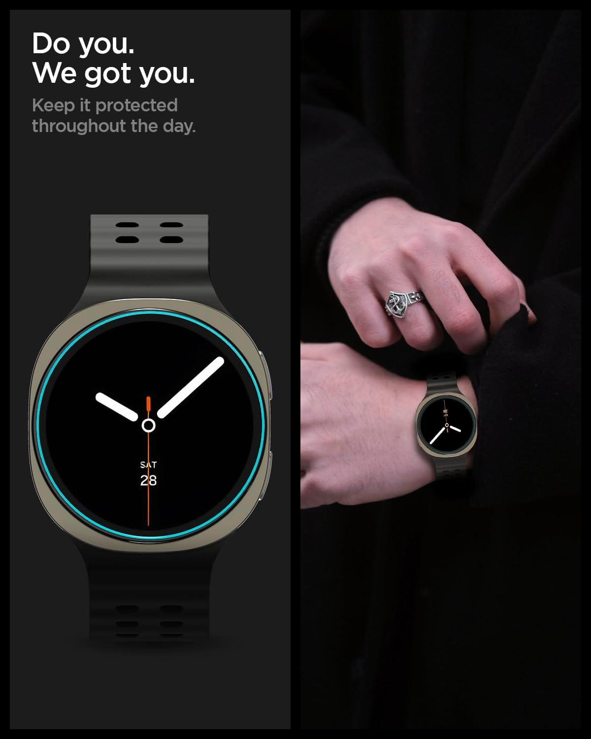 imageSpigen Tempered Glass Screen Protector GlasTR EZ FIT designed for Galaxy Watch 8 44mm 2packWatch8 44mm