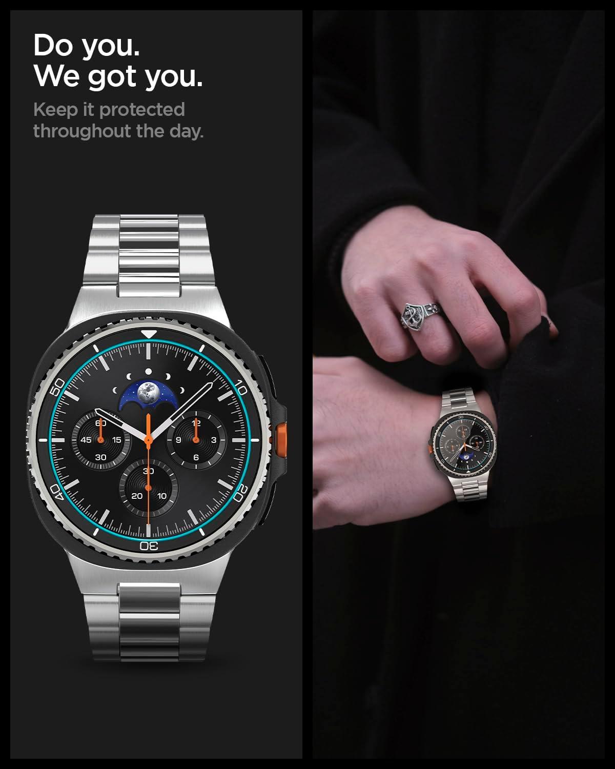 imageSpigen Tempered Glass Screen Protector GlasTR EZ FIT designed for Galaxy Watch 8 44mm 2packWatch8 Classic