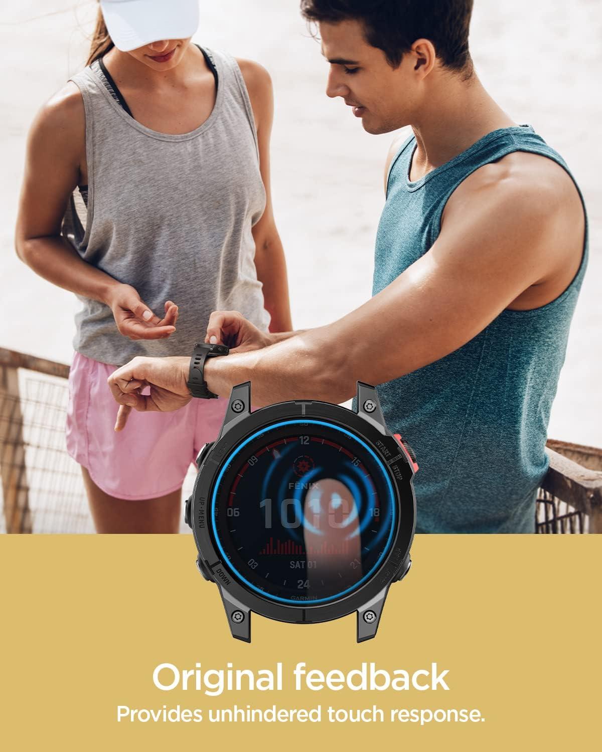 imageSpigen Tempered Glass Screen Protector GlasTR EZ FIT designed for Garmin Fenix 8 8 ProFenix 7X seriesEpix Pro 51mm 2 PackFenix 8 Fenix 7X series Epix Pro 51mm