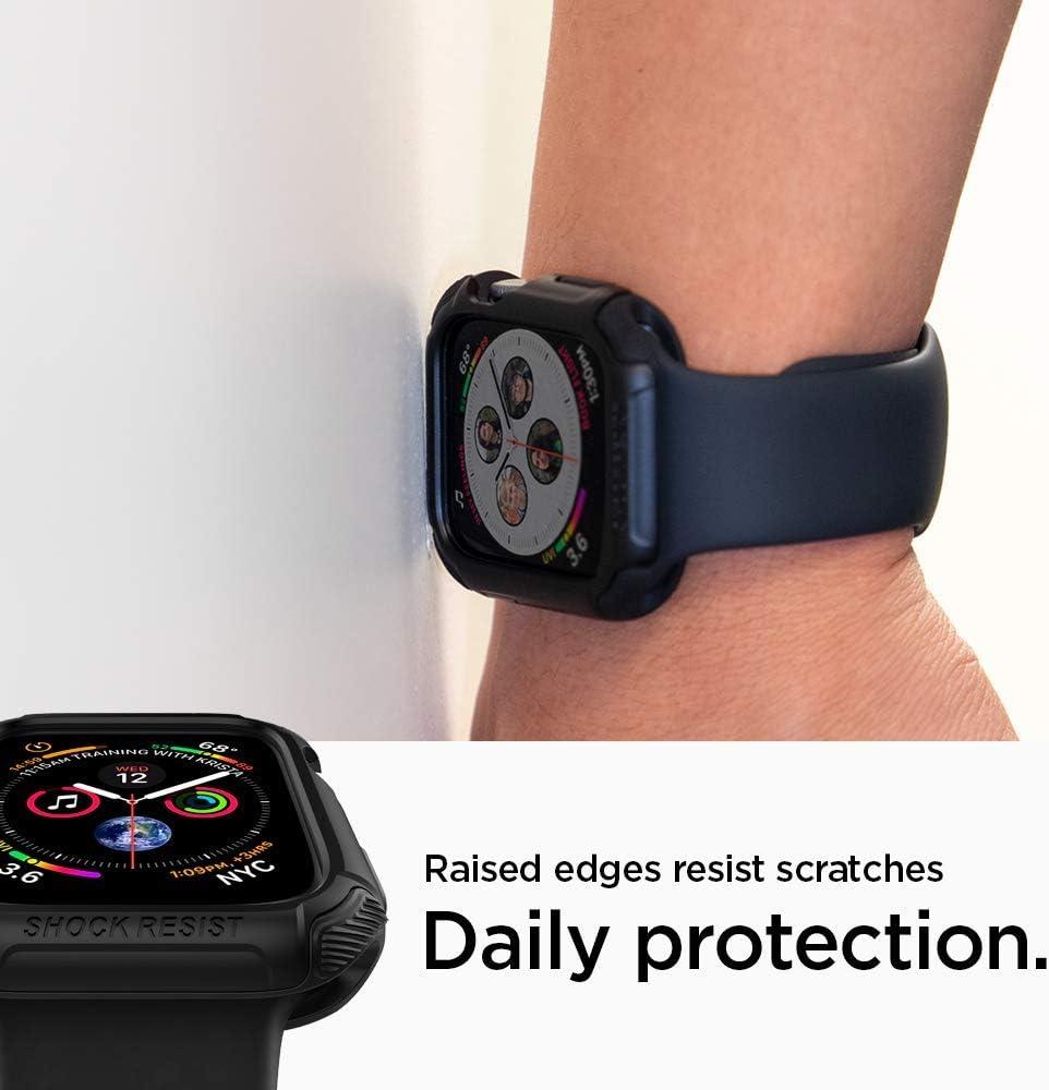 imageSpigen Tough Armor Designed for Apple Watch Case for 44mm Series SE26SE54 Black