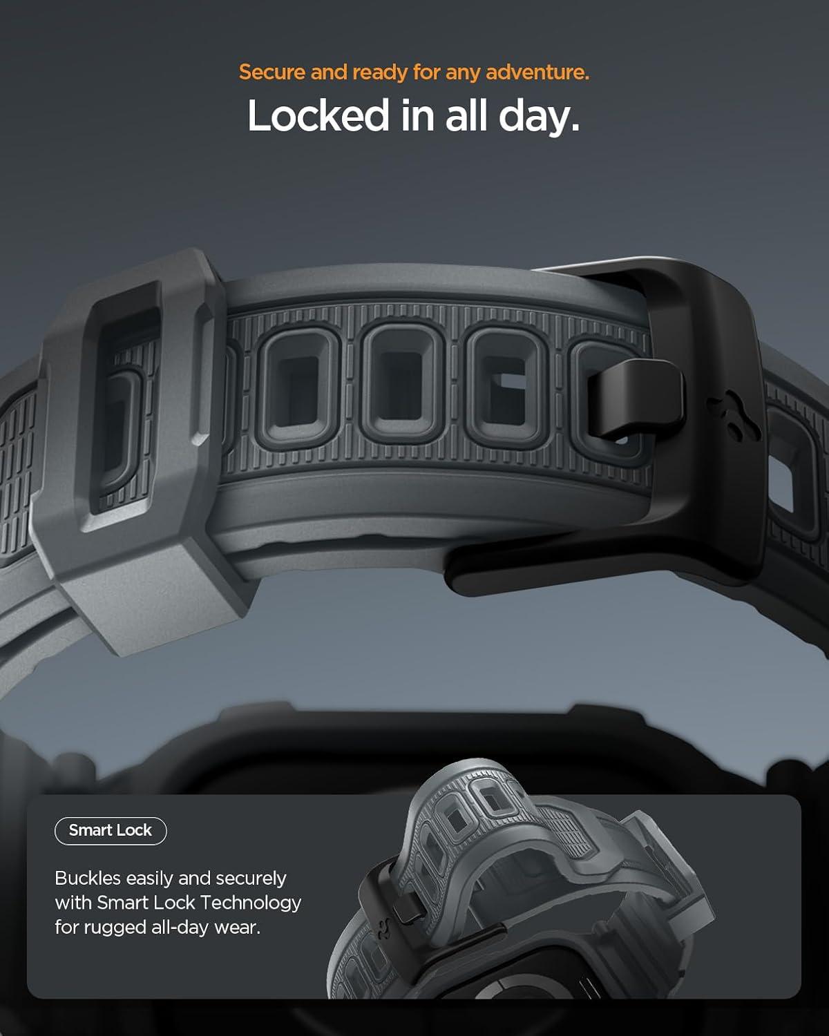 imageSpigen for Apple Watch Band with Case Rugged Armor Pro Compatible with Ultra 321 49mm Series 1110 4642mm 987 41mm SE3SE2SE654 40mm Cover StrapDark Gray