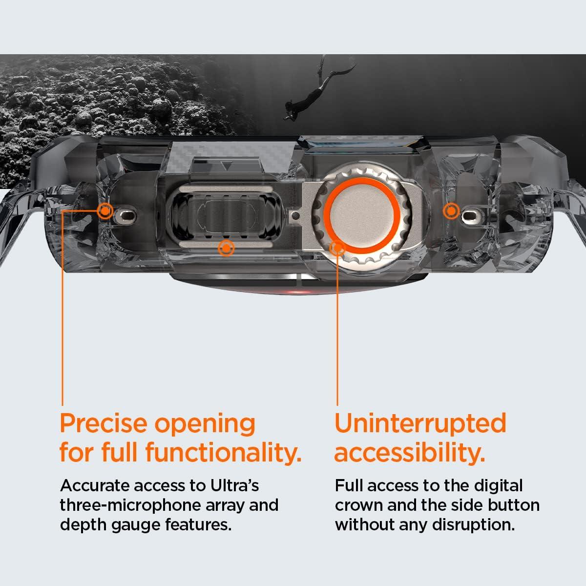 imageSpigen for Apple Watch Band with Case Rugged Armor Pro Compatible with Ultra 321 49mm Series 1110 4642mm 987 41mm SE3SE2SE654 40mm Cover StrapSpace Crystal