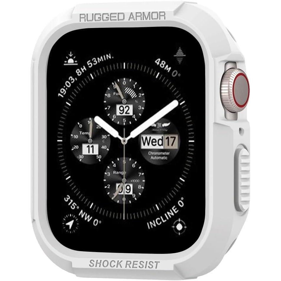imageSpigen Rugged Armor Designed for Apple Watch Case Series SE398SE276SE54 45mm44mm Durable TPU Cover  BlackWhite