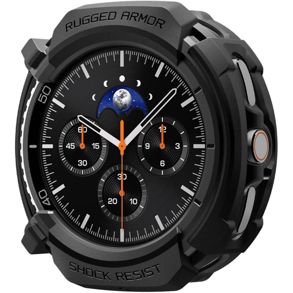 imageSpigen Rugged Armor Designed for Samsung Galaxy Watch 8 44mm Case Durable TPU Cover 2025  Matte BlackGalaxy Watch 8 Classic 46mm