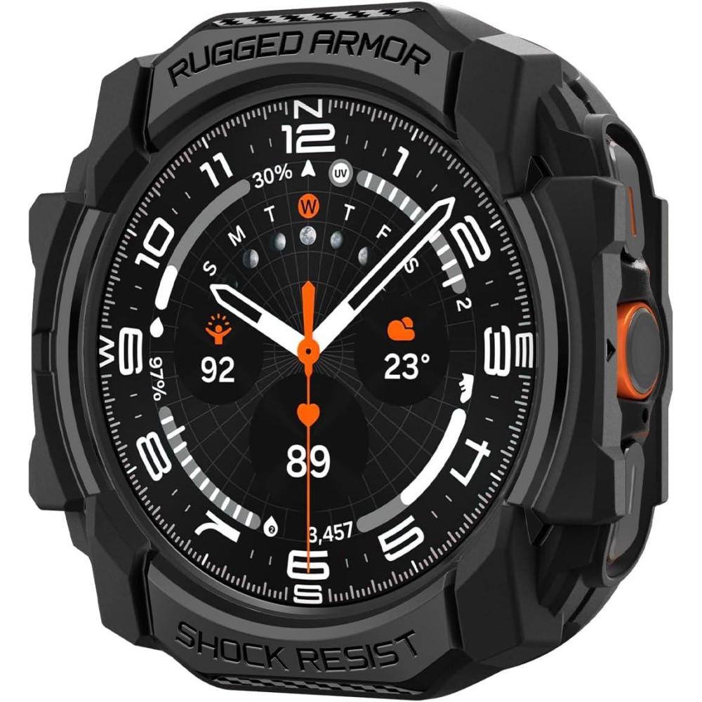 imageSpigen Rugged Armor Designed for Samsung Galaxy Watch 8 44mm Case Durable TPU Cover 2025  Matte BlackGalaxy Watch Ultra 47mm