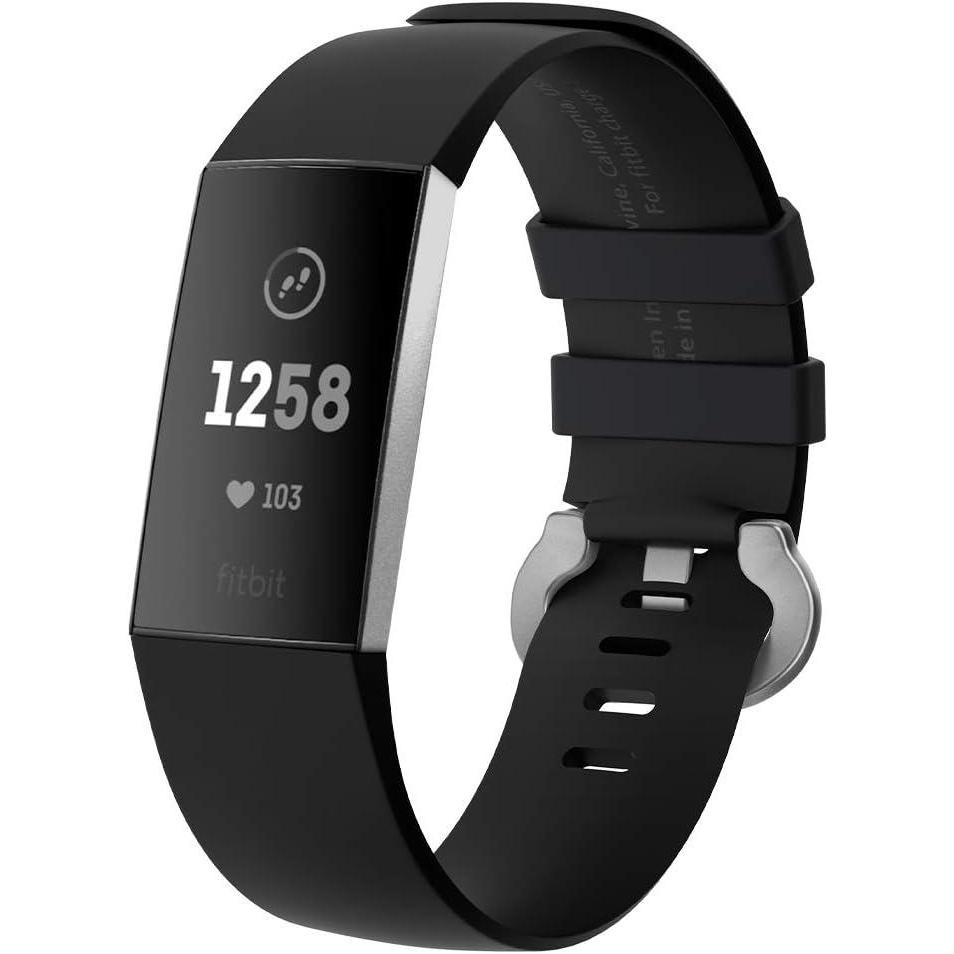 imageSpigen Silicone Fit Designed For Fitbit Charge 4 2020 Charge 3 2018 Band BlackBlack