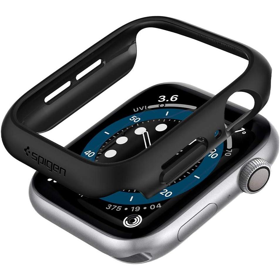 imageSpigen Thin Fit Designed for Apple Watch Case 40mm Series SE3SE26SE54 BlackBlack