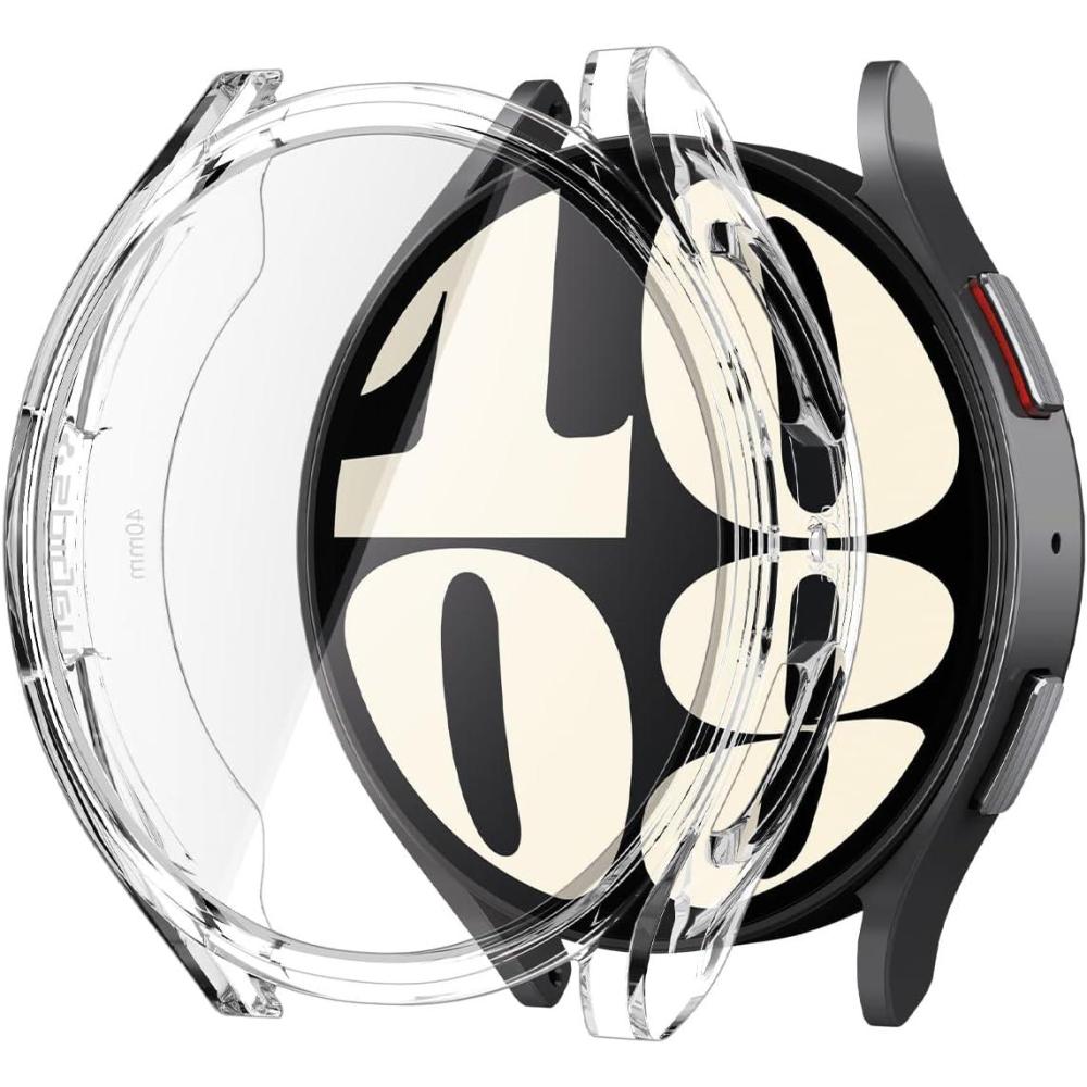 imageSpigen Ultra Hybrid Designed for Samsung Galaxy Watch 6 40mm Case ScratchResistant Overall Protective Cover with Screen Protector 2023  Crystal ClearCrystal Clear