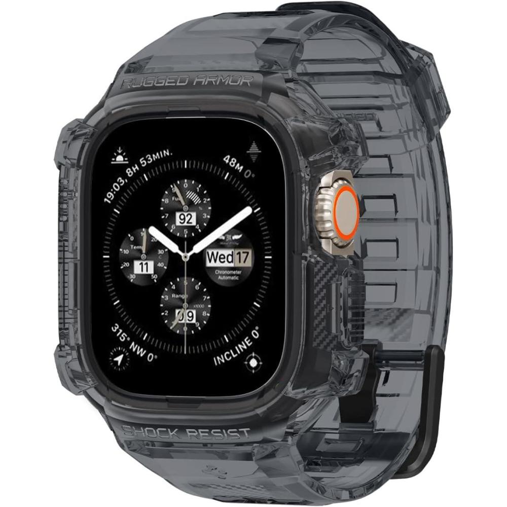 imageSpigen for Apple Watch Band with Case Rugged Armor Pro Compatible with Ultra 321 49mm Series 1110 4642mm 987 41mm SE3SE2SE654 40mm Cover StrapSpace Crystal