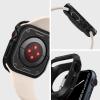 Spigen Rugged Armor Designed for Apple Watch Case Series SE3/9/8/SE2/7/6/SE/5/4 45mm/44mm Durable TPU Cover – Black(Black)