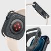 Spigen Rugged Armor Designed for Apple Watch Case Series SE3/9/8/SE2/7/6/SE/5/4 45mm/44mm Durable TPU Cover – Black(Dark Gray)