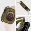 Spigen Rugged Armor Designed for Apple Watch Case Series SE3/9/8/SE2/7/6/SE/5/4 45mm/44mm Durable TPU Cover – Black(Olive Green)