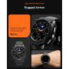 Spigen Rugged Armor Designed for Samsung Galaxy Watch 8 44mm Case Durable TPU Cover (2025) – Matte Black(Galaxy Watch 8 Classic (46mm))