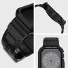 Spigen Rugged Armor Pro Designed for Apple Watch Case with Band Series SE3/9/8/SE2/7/6/SE/5/4 45mm/44mm Protective TPU Cover with Strap(Black)
