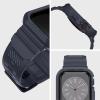 Spigen Rugged Armor Pro Designed for Apple Watch Case with Band Series SE3/9/8/SE2/7/6/SE/5/4 45mm/44mm Protective TPU Cover with Strap(Charcoal Gray)