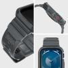 Spigen Rugged Armor Pro Designed for Apple Watch Case with Band Series SE3/9/8/SE2/7/6/SE/5/4 45mm/44mm Protective TPU Cover with Strap(Dark Gray)