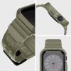 Spigen Rugged Armor Pro Designed for Apple Watch Case with Band Series SE3/9/8/SE2/7/6/SE/5/4 45mm/44mm Protective TPU Cover with Strap(Vintage Khaki)