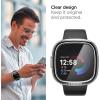 Spigen Ultra Hybrid Designed for Fitbit Versa 4 / Sense 2 with Tempered Glass Screen Protector Smartwatch Cover – Crystal Clear