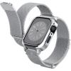 Spigen Metal Fit Pro Designed for Apple Watch Case with Band Series 9/8/7 45mm – Silver(Silver)