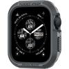 Spigen Rugged Armor Designed for Apple Watch Case Series SE3/9/8/SE2/7/6/SE/5/4 45mm/44mm Durable TPU Cover – Black(Dark Gray)