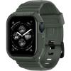 Spigen Rugged Armor Pro Designed for Apple Watch Case with Band Series SE3/9/8/SE2/7/6/SE/5/4 45mm/44mm Protective TPU Cover with Strap(Military Green)