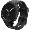 Spigen Rugged Armor Pro Designed for Samsung Galaxy Watch 8 44mm Case with Band Protective TPU Cover with Strap (2025) – Matte Black