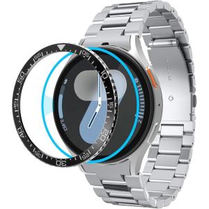 Spigen Bezel Tune Designed for Samsung Galaxy Watch 7 44mm Bezel Ring Protector Adhesive Cover (2024) – Black