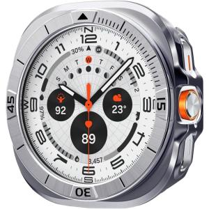 Spigen Bezel Tune Pro Designed for Samsung Galaxy Watch Ultra 47mm Bezel Ring Protector with Case (2025/2024) – Silver(Silver)
