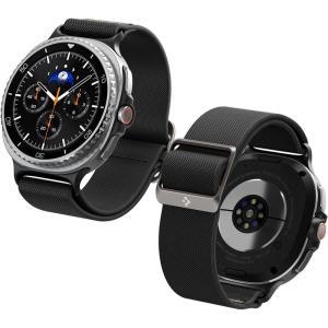 Spigen Lite Fit Designed For Samsung Galaxy Watch 8 44/40mm, 8 Classic 46mm Band Nylon Solo Loop Strap (2025) – Black(Black)