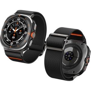 Spigen Lite Fit Designed For Samsung Galaxy Watch Ultra Band 47mm Nylon Solo Loop Strap (2025/2024) – Black(Black)