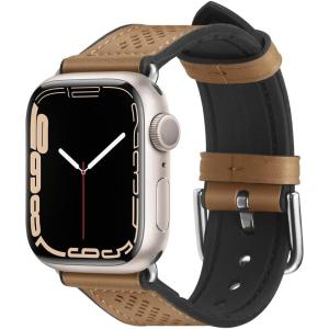 Spigen Retro Fit Designed for Apple Watch Band for Apple Watch Ultra 2/Ultra 49mm, Series 10 46mm, 9/8/7 45mm, SE2/SE/6/5/4 44mm, 3/2/1 42mm – Brown