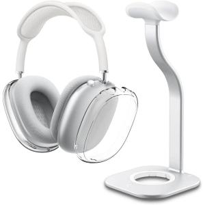 Spigen S380 Airpods Max Stand and Ultra Hybrid Case Designed for Airpods Max Case Bundle