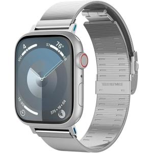 Spigen Sleek Link Designed for Apple Watch Band Compatible with Ultra 3/2/1 49mm, Series 11/10 46mm, 9/8/7 45mm, SE3/SE2/SE/6/5/4 44mm, 3/2/1 42mm – Silver