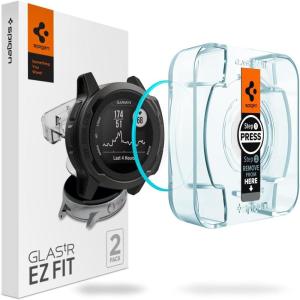 Spigen Tempered Glass Screen Protector [GlasTR EZ FIT] designed for Garmin Instinct 2S (40mm) / Instinct 2S Solar (40mm) – 2 Pack(Garmin Instinct 2S(40mm))