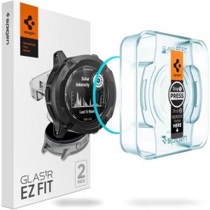 Spigen Tempered Glass Screen Protector [GlasTR EZ FIT] designed for Garmin Instinct 2S (40mm) / Instinct 2S Solar (40mm) – 2 Pack(Garmin Instinct 2X Solar (50mm))