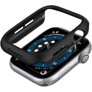 Spigen Thin Fit Designed for Apple Watch Case for 44mm Series SE3/SE2/6/SE/5/4 – Black(Black)