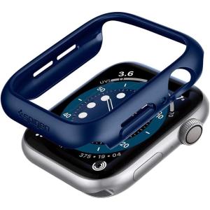 Spigen Thin Fit Designed for Apple Watch Case for 44mm Series SE3/SE2/6/SE/5/4 – Black(Blue)