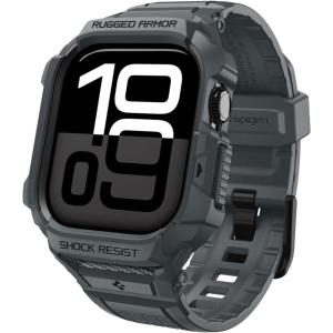 Spigen for Apple Watch Band with Case, Rugged Armor Pro Compatible with Ultra 3/2/1 49mm, Series 11/10 46/42mm, 9/8/7 41mm, SE3/SE2/SE/6/5/4 40mm Cover Strap(Dark Gray)