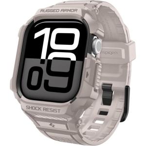 Spigen for Apple Watch Band with Case, Rugged Armor Pro Compatible with Ultra 3/2/1 49mm, Series 11/10 46/42mm, 9/8/7 41mm, SE3/SE2/SE/6/5/4 40mm Cover Strap(Dune Beige)