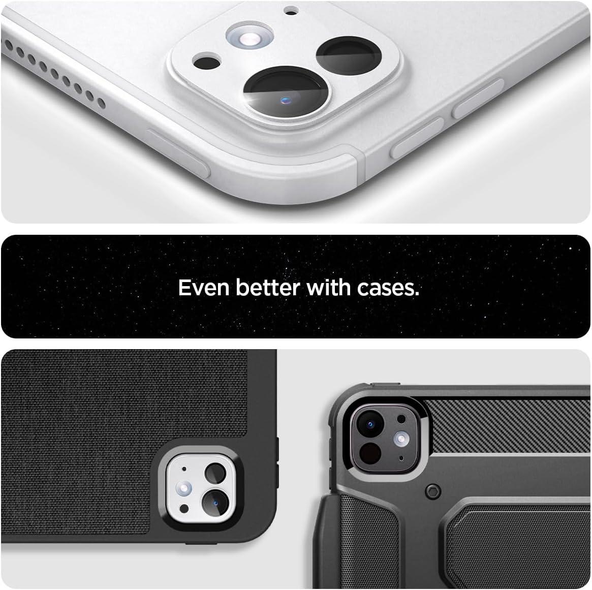 imageSpigen Camera Lens Screen Protector GlasTR EZ Fit Optik Metal Designed for iPad Pro 1311 2025 M5  2024 M4 Case Friendly  Space Black 1 PackSilver