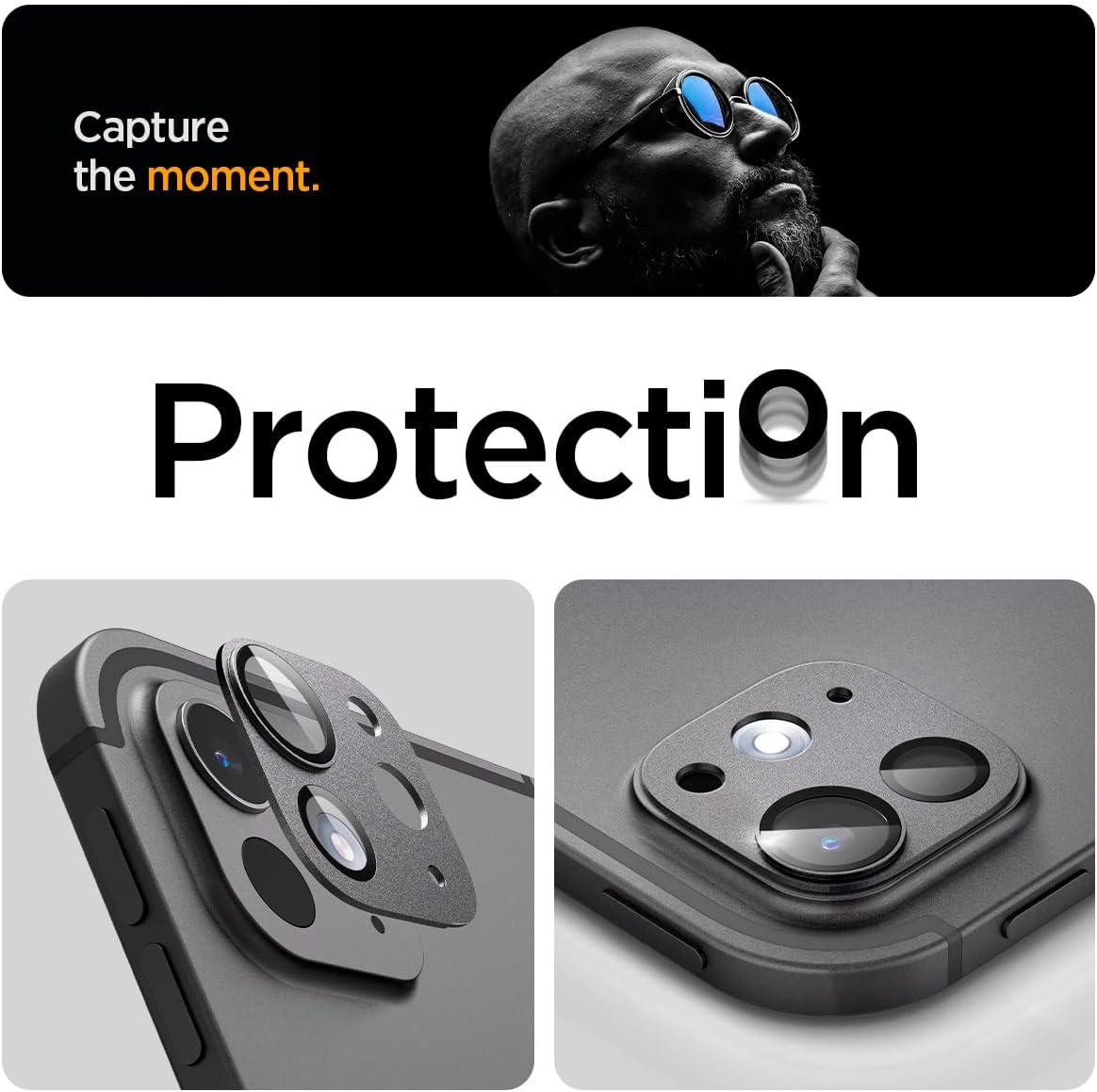imageSpigen Camera Lens Screen Protector GlasTR EZ Fit Optik Metal Designed for iPad Pro 1311 2025 M5 2024 M4 Case Friendly Space Black 1 PackSpace Black