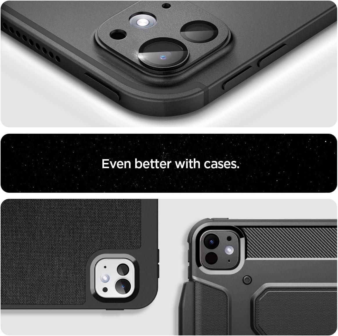 imageSpigen Camera Lens Screen Protector GlasTR EZ Fit Optik Metal Designed for iPad Pro 1311 2025 M5 2024 M4 Case Friendly Space Black 1 PackSpace Black