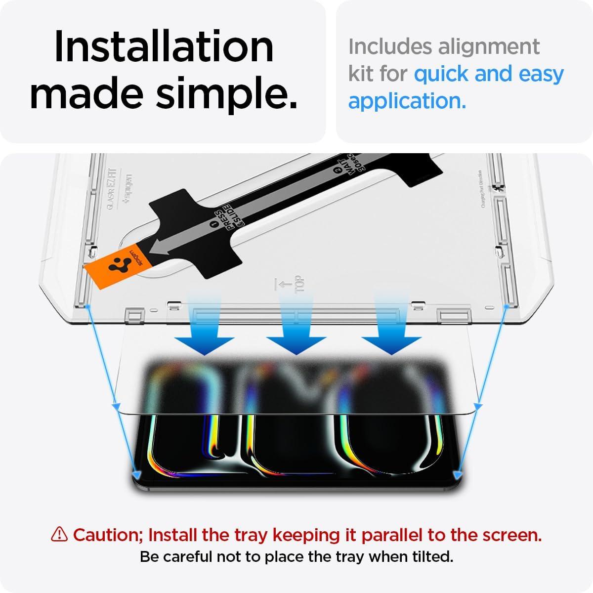imageSpigen PaperTouch Tempered Glass Screen Protector GlasTR EZ Fit PaperTouch Designed for iPad Pro 13 inch M5 2025 iPad Pro 13 inch M4 2024 9H HardnessCaseFriendly