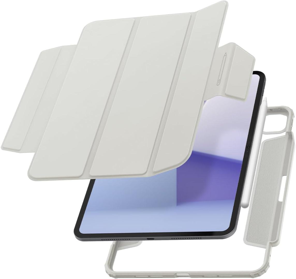 imageSpigen for iPad Pro 13 inch Case M5M4 20252024 with Detachable Magnetic Cover Air Skin Pro Clear Transparent Back and Pencil Holder GrayGray