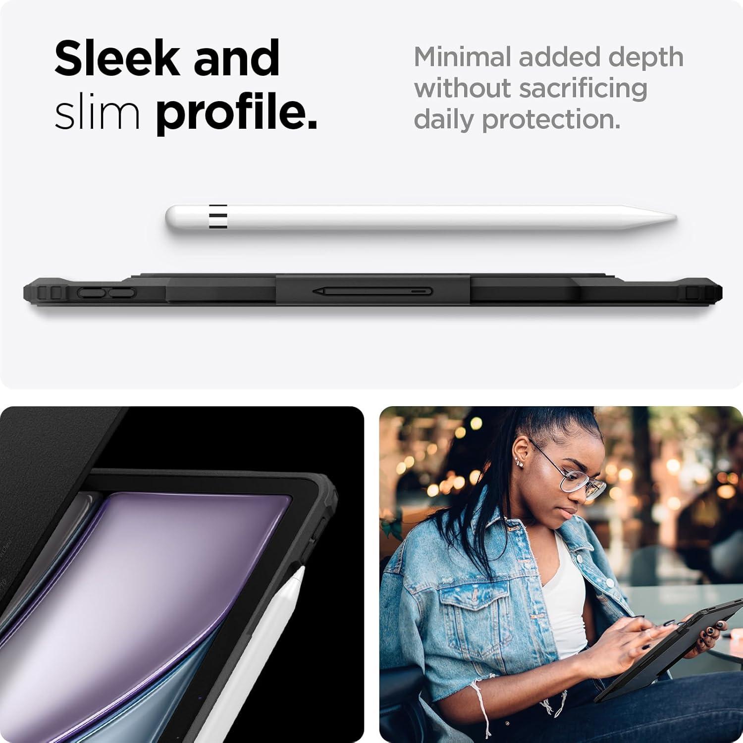 imageSpigen iPad Air 11 Air Skin Pro Black amp Spigen iPad Air 11 GlastR EZ Fit