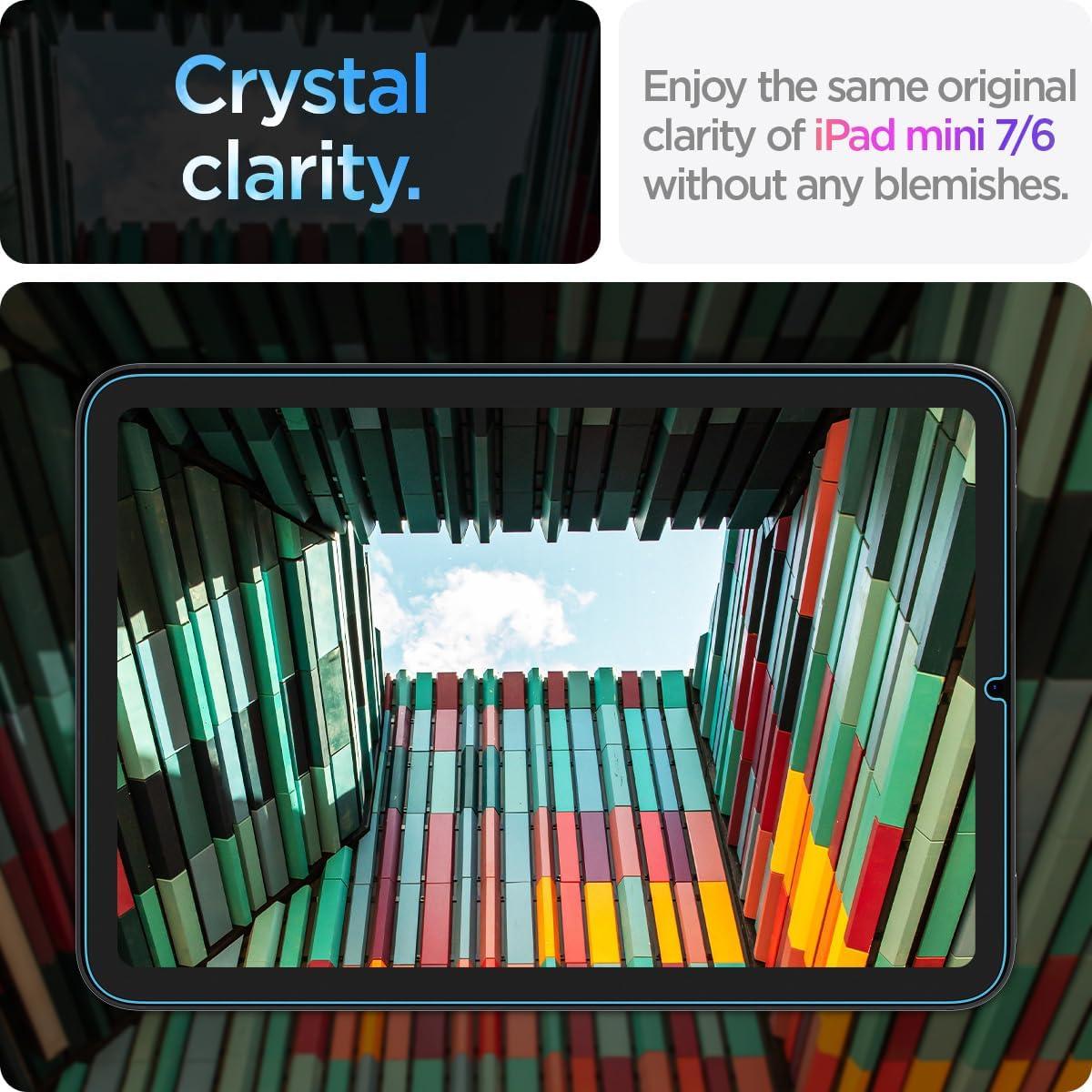 imageSpigen iPad Mini 83 A17 Pro Ultra Hybrid Pro Black amp iPad Mini 7 amp 6 GlastR EZ Fit 1P