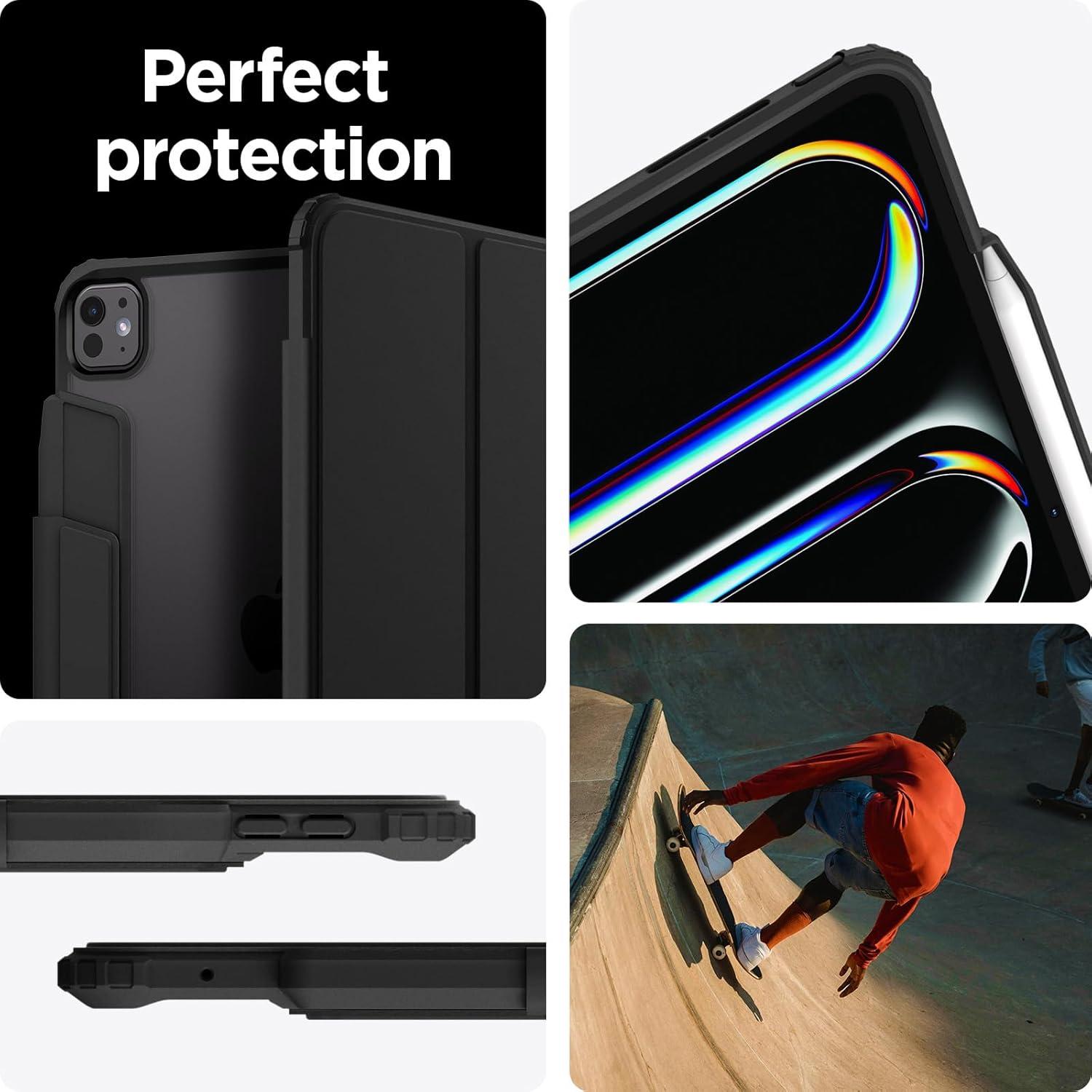 imageSpigen iPad Pro 11 Air Skin Pro Black amp Spigen iPad Pro 11 GlastR EZ Fit