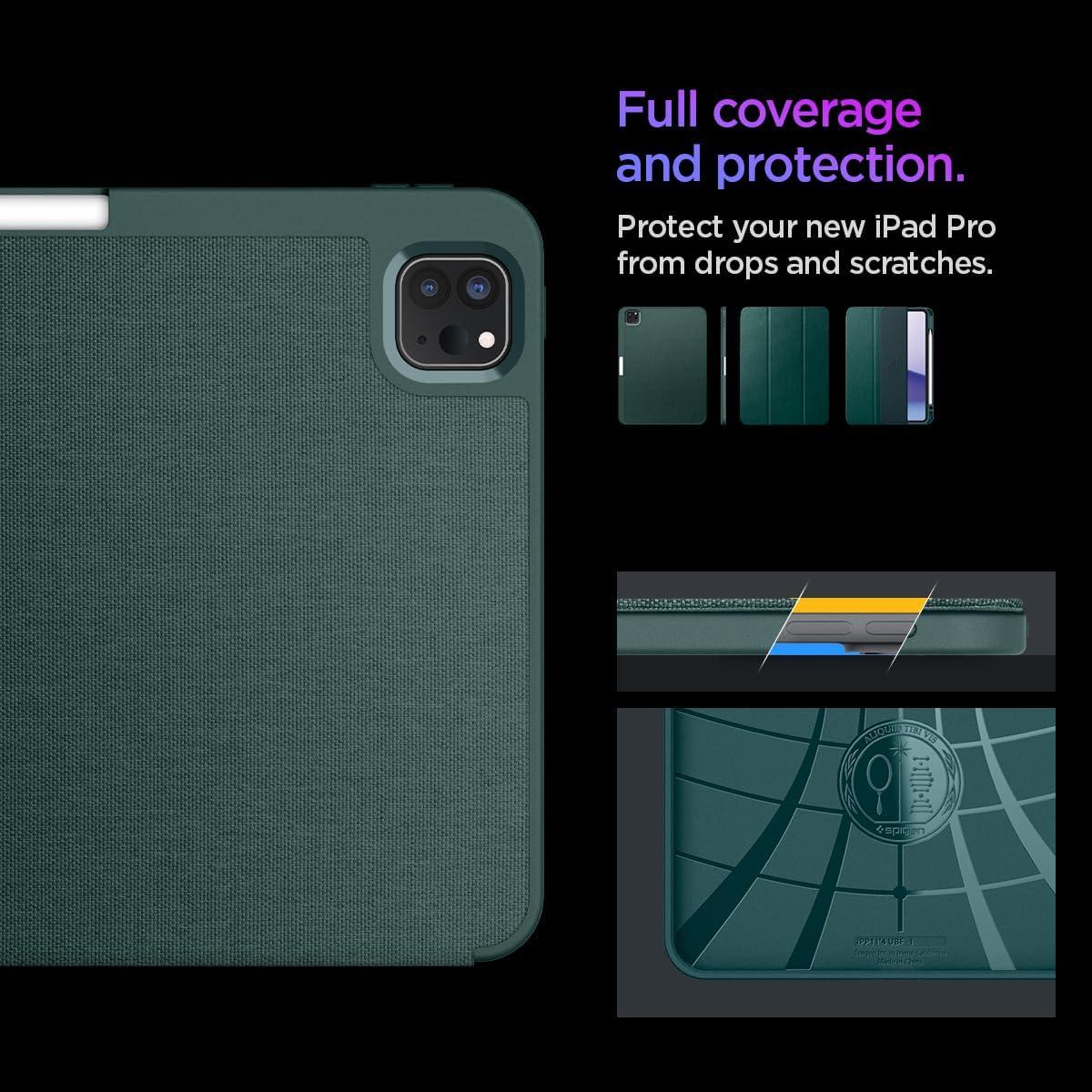 imageSpigen iPad Pro 11 GlastR EZ Fit amp iPad Pro 11 Urban Fit Midnight Green amp iPad Pro Camera Lens Protector
