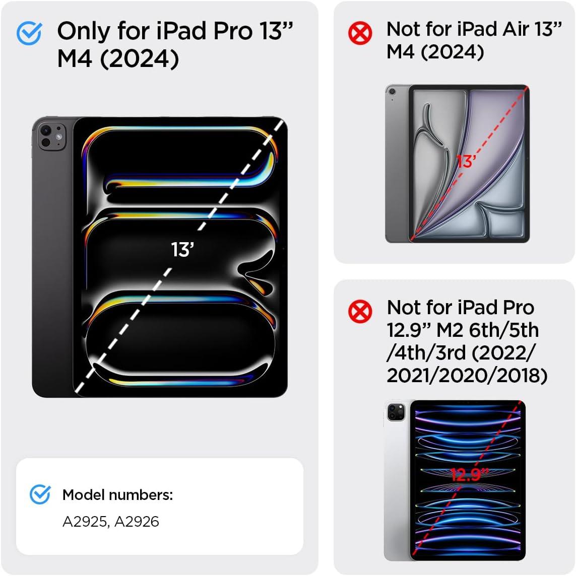 imageSpigen iPad Pro 13 Enzo Aramid Black amp One Tap Easel Stand Space Gray