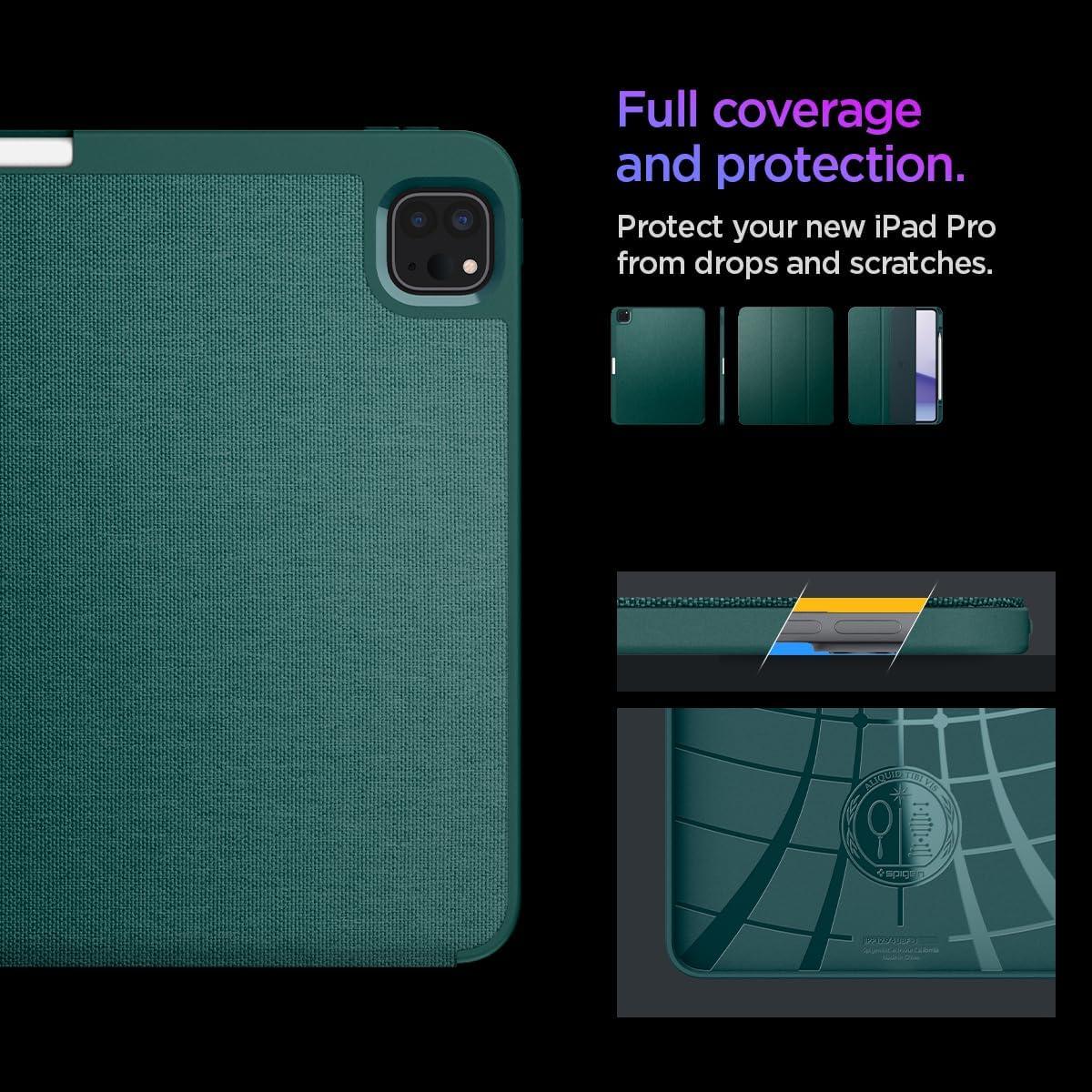 imageSpigen iPad Pro 13 GlastR EZ Fit amp iPad Pro 13 Urban Fit Midnight Green amp iPad Pro Camera Lens Protector